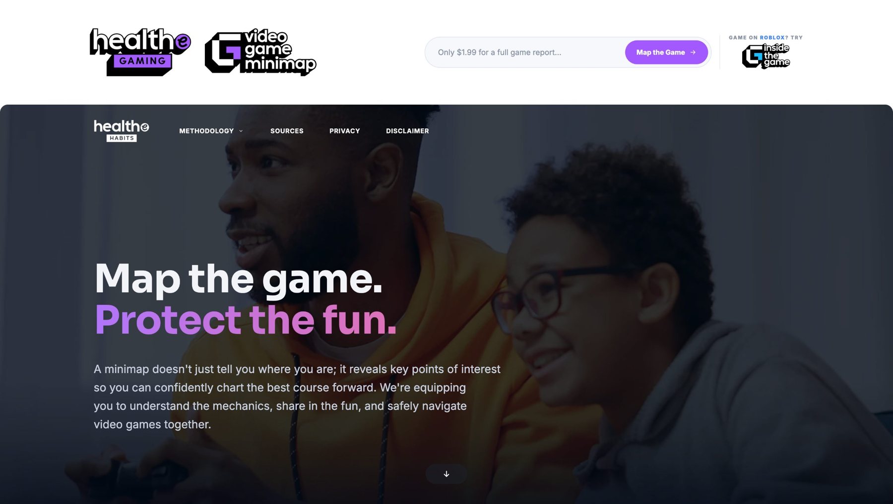 The Video Game Minimap website